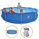 Piscina Estrutural Armação 6125 Litros Bomba Filtro e Capa Avenli Jilong