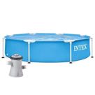 Piscina Estrutural Metal Galvanizado Litros Com Bomba Filtrante 110v Intex Piscina Estrutural Metal Galvanizado Litros Com Bomba Filtrante 110v Intex