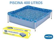 Piscina Infantil 400 Litros Quadrada Criança Mor 1000