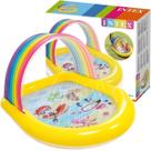 Piscina Infantil Criança Inflavel C/ Cobertura Arco Iris Jatos Banho