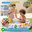 Piscina Infantil Inflável 180 Litros Redonda Colorida Banheira Bebê Criança Verão Praia Quintal