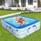 Piscina Infantil Retangular 300 Litros Para Crianças Bebês e Pets Em PVC Resistente