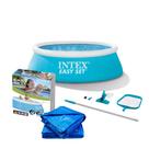 Piscina Inflável 880 Litros Easy Set Intex com kit Limpeza e Forro de Lona 4x4m Piscina Inflável 880 Litros Easy Set Intex com kit Limpeza e Forro de Lona 4x4m