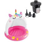 Piscina inflavel c/ cobertura unicornio 45l + bomba elétrica