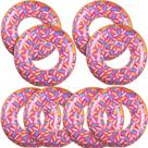 Piscina inflável de donuts Floats Leitee Kids, 8 unidades, 55 cm, roxo