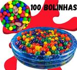 Piscina Inflável Infantil 252 Litros 100 Bolinhas Coloridas Brinquedo Para Casa Bebê Meninos Meninas