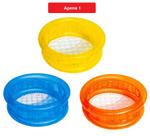 Piscina Inflavel Infantil 26 litros 3 cores + kit raparo