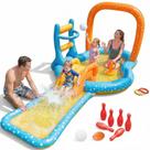 Piscina Inflável Infantil Andola com Duas Escorregadores para Brincar ao Ar Livre Piscina Inflável Infantil Andola com Duas Escorregadores para Brincar ao Ar Livre