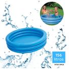 Piscina Inflável Infantil Intex 156 Litros Azul 3 Anéis PVC 114cm Resistente Para Crianças