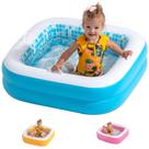 Piscina inflável para bebês GRIP A POOL com piso almofadado azul