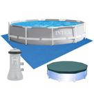 Piscina Intex 6.503 Litros Estrutural Prism Armação com Filtro Capa e Forro Piscina Intex 6.503 Litros Estrutural Prism Armação com Filtro Capa e Forro