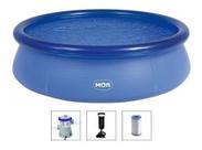 Piscina Mor 4600 Litros Inflável com Bomba Filtro 110v e Bomba de Inflar
