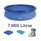 Piscina Mor Combo Inflavel 7.800 Litros Azul 127V - 1067