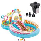 Piscina playground intex inflável candyzone + bomba elétrica