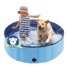 Piscina Plegable para Perros Eooqi Bañera Portátil para Mascotas 100x30 cm Azul