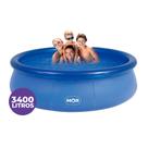 Piscina Redonda Borda Inflável Resistente Grande Plástico 3400 Litros