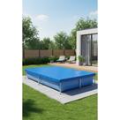 Piscina Retangular 1000L Azul Aço Resistente PVC Piscina Retangular 1000L Azul Aço Resistente PVC