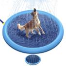 Piscina Tapete Chafariz Inflavel Pet Cachorro Animais Criança Brincadeira Divertida Verao Sol Veraneio Dias Quentes Jardim Quintal Varanda Ar Livre L
