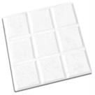 Piso 9 Dados Branco 20x20cm Amarrado com 20 Peças 0,80m² - ARTESANAL