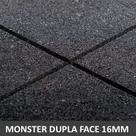 Piso De Borracha Dupla Face 1,00 x 1,00 16mm Preto Ultra Impact