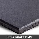 Piso De Borracha Fitness 0,50 x 0,50m 16mm Preto Ultra Impact