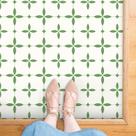 Piso de vinil MORCART Peel and Stick 20 folhas 20x20cm verdes