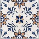 Piso em Porcelana Hidraulica Colonial kit com 10 peças 20x20cm e 07 mm de espessura