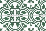 Piso em Porcelana Hidráulica Fiori Verde 20x20 cm - Kit com 15 Peças