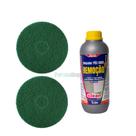 Piso encardido limpeza profissional com 2 disco 350 verde 3m Piso encardido limpeza profissional com 2 disco 350 verde 3m