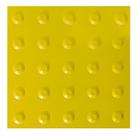 Piso PVC Tátil Alerta Amarelo 25x25 cm