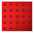 Piso PVC Tátil Alerta Amarelo 25x25 cm