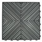 Piso Tapete Modular de Plástico 33 x 33 cm Cinza