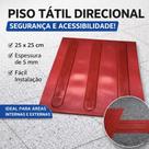 Piso Tátil Classic Direcional Pvc Vermelho