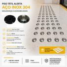 Piso Tátil Elemento Inox Alerta Frisado Metro Linear