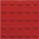 piso tátil em pvc 25cm x 25cm 16pçs ou 1m² alerta vermelho