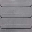 piso tátil em pvc 25cm x 25cm 16pçs ou 1m² direcional cinza