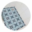 Piso vinil antiderrapante para box Granilite Floral Azul - 1,20 x 0,80 metros