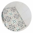Piso vinil antiderrapante para box Ladrilho Azulejo Azul - 1,20 x 0,80 metros