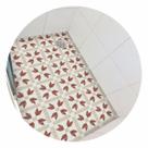 Piso vinil antiderrapante para box Mosaico Colonial Vermelho e Bege - 1,20 x 0,80 metros