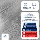 Piso Vinílico Autocolante Amadeirado Régua 5M² Cor Cinza - Tubrax