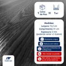 Piso Vinílico Autocolante Amadeirado Régua M² Cor Carvão - Tubrax