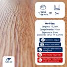 Piso Vinílico Autocolante Régua Amadeirado por 5M² Cor Aroeira - Tubrax