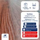 Piso Vinílico Autocolante Régua Amadeirado por 5M² Cor Imbuia - Tubrax