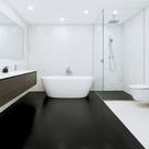 Piso Vinílico em Manta PVC Preto Branco Dama ou Cimento 1x4m