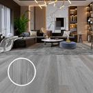 Piso Vinílico Rígido Clicado Régua Amadeirado por 3M² Cor Cinza - Tubrax