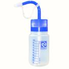 Pisseta Graduada Em Poliestireno (Frasco Lavador) 125mL - Nalgon Tampa Azul