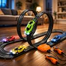 Pista Autorama Infantil, Duplo Looping, Carrinhos E Controles, Corrida Radical!