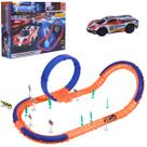 Pista Carrinho de Corrida Alta Velocidade Loop 360 Luz 40 Peças - Castela