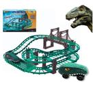 Pista Corrida Trilho Circuito Montar Maluca Dinossauro 38Pc
