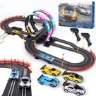 Pista de Carreras de Autos a Ranura ANNKIE 6m Eléctrica con 4 Autos y LEDs